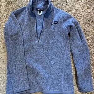 Patagonia Blue Quarter-Zip Fleece Pullover